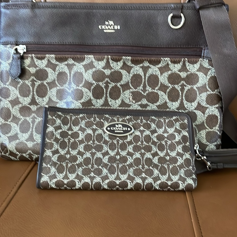 Coach crossbody with matching wallet